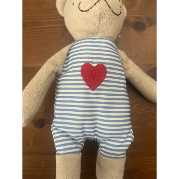 Ikea Fabler Bjorn Teddy Bear Brown Blue White Striped Plush 9" Stuffed‎ Animal - Picture 3 of 4